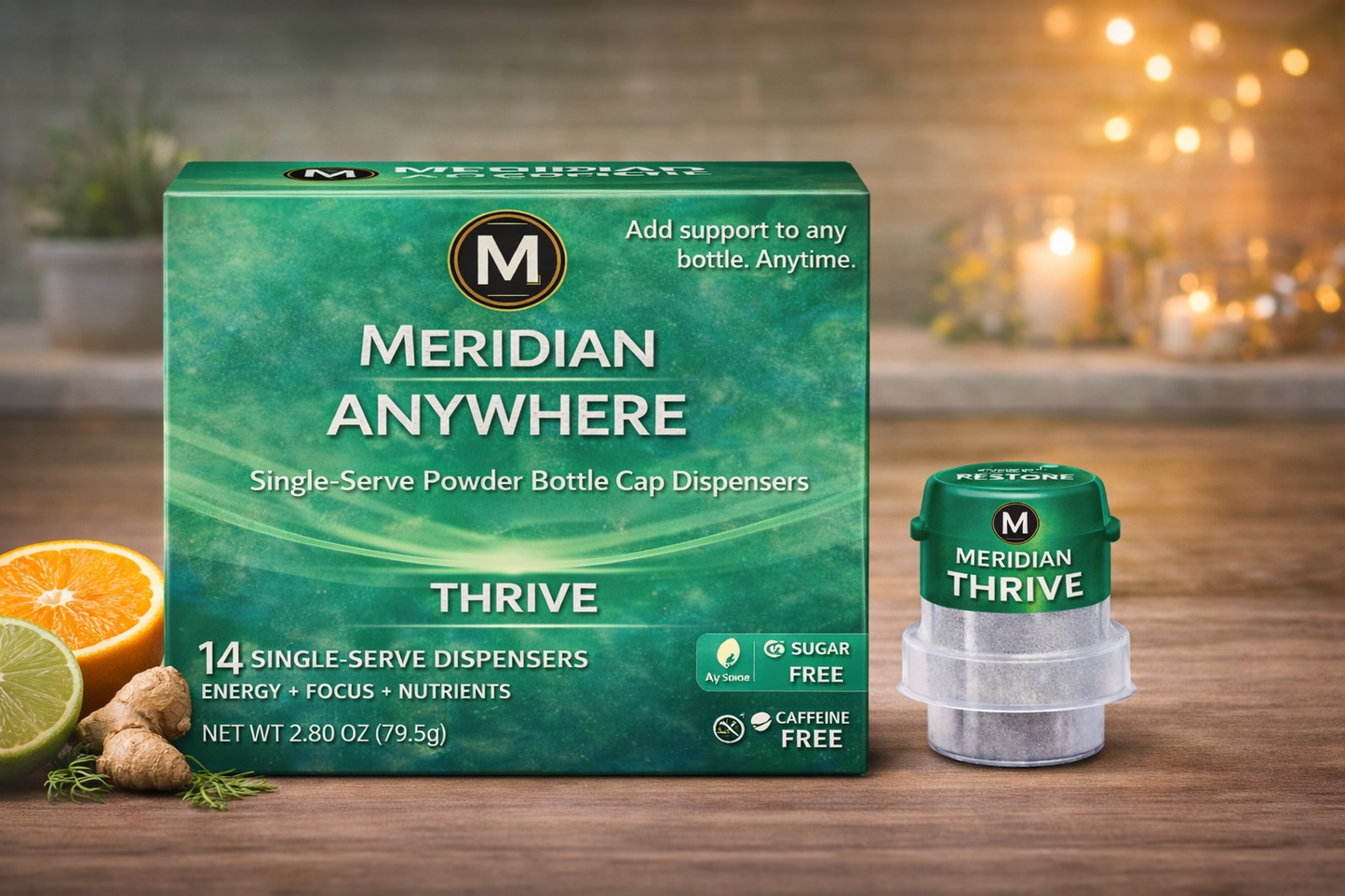 Meridian Anywhere™ – Thrive Bottle Caps (14-Pack)